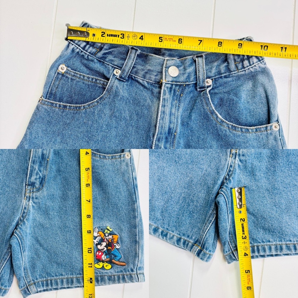 Vintage Mickey Mouse Disney Store Denim Jean Shorts, Size Kids 5/6 - Picture 10 of 11